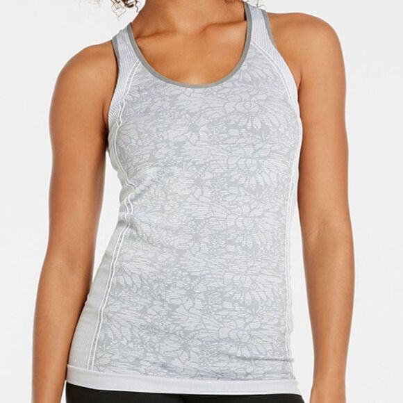 Fabletics Oula Seamless Tank Top Floral Grey - Picture 1 of 8